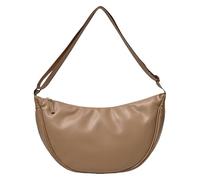 FIRSTXIU Sac à bandoulière en cuir synthétique en forme de demi-lune unisexe de grande capacité pour un usage quotidien, kaki, Taille unique
