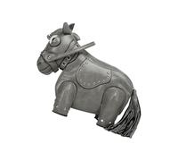 FIRSTXIU Sac à bandoulière en cuir synthétique pour femme en forme de cheval avec rivets, gris, Taille unique