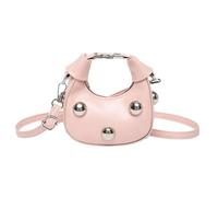 FIRSTXIU Sac à bandoulière en cuir synthétique pour femme, petit sac à main, sac de shopping, sac de rencontre, sac à bandoulière rétro, sac à bandoulière tendance pour le quotidien, rose, Taille
