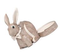 FIRSTXIU Sac à bandoulière en cuir synthétique pour femme, sac à main en forme de lapin, sac à bandoulière élégant pour voyage et quotidien, kaki, As shown in the picture