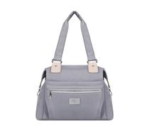 FIRSTXIU Sac à bandoulière en nylon de grande capacité pour fille et femme, couleur unie, gris, Taille unique
