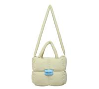 FIRSTXIU Sac à bandoulière léger en nylon matelassé avec rembourrage en duvet doux pour femme Sac à main élégant de grande capacité, jaune, Taille unique