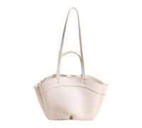 FIRSTXIU Sac à bandoulière pour femme - Grande capacité - En cuir synthétique - Style rétro - Avec poignée supérieure - Pour une utilisation décontractée et en voyage, beige, Taille unique
