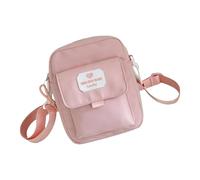 FIRSTXIU Sac à bandoulière tendance pour femme - Couleur unie - Style japonais - Petit sac à main pour tous les jours, rose, 17x6x20cm