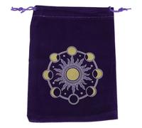 FIRSTXIU Sac à cartes de jeu de société avec cordons de serrage - Sac en velours - Pochette à bijoux - Organisateurs de cartes - Fournitures de sorcellerie, F