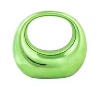 FIRSTXIU Sac à main en acrylique de couleur unie pour fille et femme, grande capacité, Vert, Taille unique