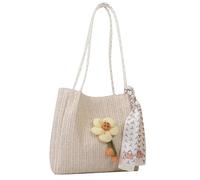FIRSTXIU Sac à main en paille tissée - Sac à bandoulière tendance pour femme et fille - Grande capacité, blanc, Reference size chart