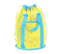 FIRSTXIU Sac de plage en maille, seau de rangement pour jouets, coquillages, sac à main de grande capacité pour les vacances, sac à main de grande capacité en maille de coquillages