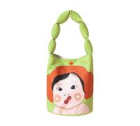 FIRSTXIU Sac seau à eau de dessin animé créatif et sac sous les aisselles sacs décoratifs pour petites filles pour souvenirs, Vert, Reference image information