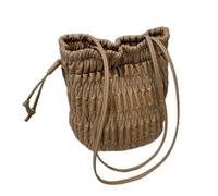 FIRSTXIU Sacs seau en cuir PU pour femmes, sacs à main tendance, sac de transport simple sous les aisselles, kaki, Taille unique