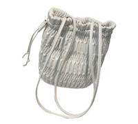 FIRSTXIU Sacs seau en cuir PU pour femmes, sacs à main tendance, sac de transport simple sous les aisselles, blanc, Taille unique