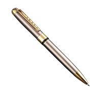 FIRSTXIU Stylo à bille noir - 1,0 mm - En métal - Rotation lisse - Papeterie - Fournitures scolaires et de bureau