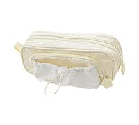 FIRSTXIU Trousse à crayons à fermeture éclair haute capacité - Plusieurs compartiments - Organisateurs de stylos portables - Trousse de voyage - Organiseur de bureau, jaune, Beauté de masse