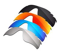 Firtox Lot de 4 verres polarisés de rechange compatibles avec les lunettes de soleil Oakley RadarLock Path Vented OO9181