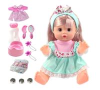 Firulab Ensemble de Jeu de pour bébé de 12 Pouces, à Habiller avec des Sons, vêtements et Accessoires de poupées pour bébés de 3 4 5 6 7 8 9 Ans, Cadeau d'anniversaire et de Noël pour Filles