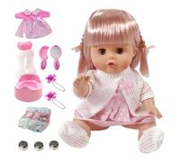 Firulab Ensemble de Jeu de pour bébé de 12 Pouces, à Habiller avec des Sons, vêtements et Accessoires de poupées pour bébés de 3 4 5 6 7 8 9 Ans, Cadeau d'anniversaire et de Noël pour Filles