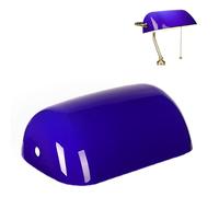 FIRVRE Abat-jour de remplacement en verre pour lampe de banquier pour lampes de rechange de bureau (Bleu)