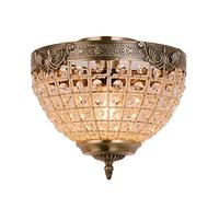 FIRVRE Vintage Retro Plafonnier Cristal Enchanteresse Lampes style Royal Empire Salon Chambre Eglise Restaurant Lampes Hôtel (Plafonnier-1)