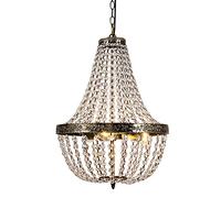 FIRVRE Vintage Retro Plafonnier Cristal Enchanteresse Lampes style Royal Empire Salon Chambre Eglise Restaurant Lampes Hôtel (Lustres-2)