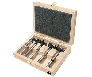 Fisch 04300005K Profi Lot de 5 mèches de coupe rapides universelles dans un étui en bois Argenté/gris/beige 15-35 x 60/90 mm