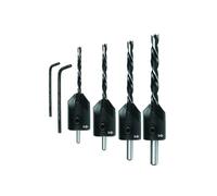 Fisch Tools - Jeu de forets hélicoïdaux pour bois et fraises - 3/4/5/6 mm - 4 pièces