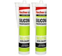 Fischer 036557 - Silicone Neutre professionnel Blanc Haute Qualité (Lot de 2)