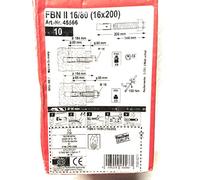 Fischer 045566 Lot de 10 chevilles mâles FBN II 16/80 (16 x 200)