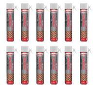 Fischer Mousse polyuréthane PU T 750 ml – Fixation tuiles/couples, usage manuel – 12 pièces