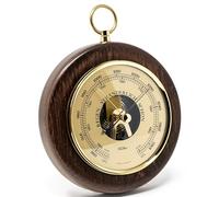 Fischer 1366R-12 baromètre, bois véritable, diamètre 140 mm | manomètre avec boîtier nussbaumfarben teinté, Made in Germany