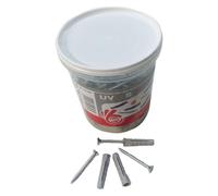 Fischer 140 chevilles en nylon avec vis UV Ø 8x40 mm pour fixations universelles