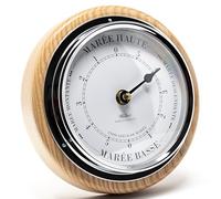 Fischer 1434TD-32-100 Horloge de marée - 170 mm - Laiton Poli - Horloge de Marine à marée Frêne - Made in Germany