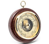 Fischer 1436R-22, baromètre, bois véritable, diamètre 170 mm | manomètre avec couleur acajouem boîtier teinté, Made in Germany