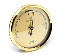 Fischer 151MS, thermomètre d'intérieur, boîtier en plastique, laiton | thermomètre bimétallique, diamètre 68 mm, Made in Germany