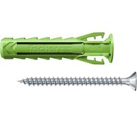Fischer 15x Chevilles à expansion SX Plus Green 6 x 30 S avec vis - 567861