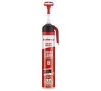fischer 320 kilos de colle 200 ml, colle de montage blanche, colle super forte, maintien stable pour presque tous les matériaux, cartouche pratique, utilisation sans outils