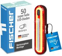 FISCHER 50089 FISCHER Feu arrière à LED pour vélo, 50 diodes
