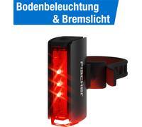 FISCHER 50761 FISCHER Feu arrière de vélo à LED et à accu PLUS TWIN STOP