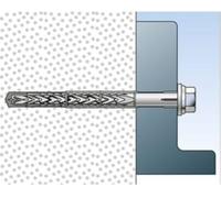 fischer - Cheville nylon rallongée SXRL 8x160 avec vis à tête fraisée hexagonale en acier électrozingué et rondelle pour fixation d'ossatures et cadres/Boîte de 50
