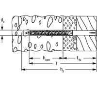 Fischer 50x Chevilles à tige longue SXRL 8 x 160 mm T Vis à tête fraisée acier inoxydable A4 - 540126