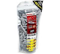 Fischer Taco nylon SX Big Pack 6 x 30 mm 200 + 40 gratuites Gris