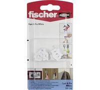 Fischer 531116 Fast & Fix Lot de 8 Crochets muraux Blanc