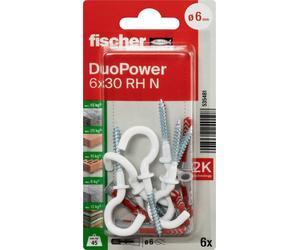 Fischer 535481 DuoPower 6 x 30 RH N K NV Set de chevilles 30 mm 6 mm 1 set