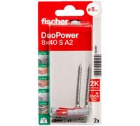 Fischer 535487 DuoPower 8 x 40 S A2 K NV Set de chevilles 40 mm 8 mm 1 set