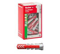 Fischer 537644 Chevilles DuoPower 10 x 50 mm pour mur plein, brique perforée, cloison sèche, 50 x 50 mm