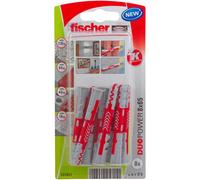 Fischer 537651 ancrage à vis et cheville murale 8 pièce(s) Kit de fiches murales et vis 65 mm