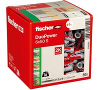 Fischer Cheville DUOPOWER 538255 6x50 S LD 2 éléments 6 mm x 50 mm 50 pièces