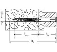 Fischer 562151 Bouchon De Construction DuoXpand - Tête Fraisée - 8 X 120 T (50pcs)