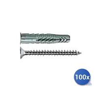 Fischer 5X30 100x Tassello Nylon Ux-S Gris Avec Vite Pozidriv TSP Truciol