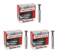 Fischer 71252 Acier TA M 8 avec vis tête hexagonale, diamètre Chevilles 10 mm, 8 pcs 6, M6 + Vite (Lot de 3)