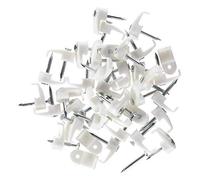 fischer - Agrafe fixe câbles Gc 0-1 blanc pour fixation de câble plat ou parallèle (100 unités)